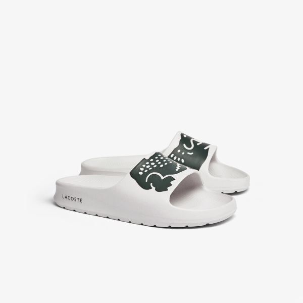 Lacoste Croco 2.0 Synthetic Print Slides Dámské - Pantofle Bílé | CZ-gGLpWr